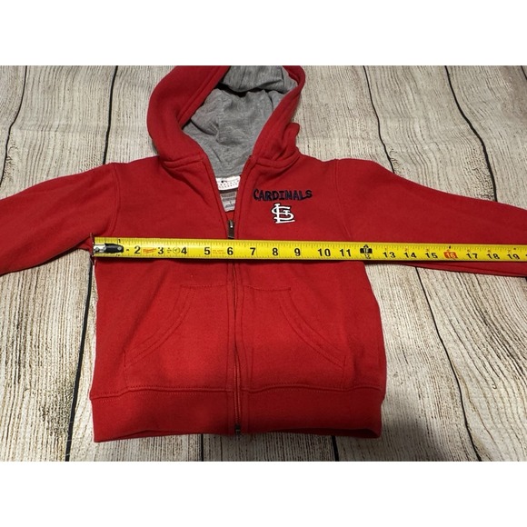 St. Louis Cardinals Genuine Merchandise Jacket Hoodie Zip Up Sweatshirt Sz 3T H3 - Picture 3 of 8